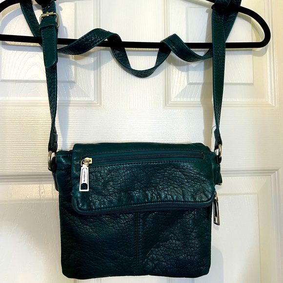 Liz Claiborne faux leather bag - long adjustable strap - Picture 1 of 10